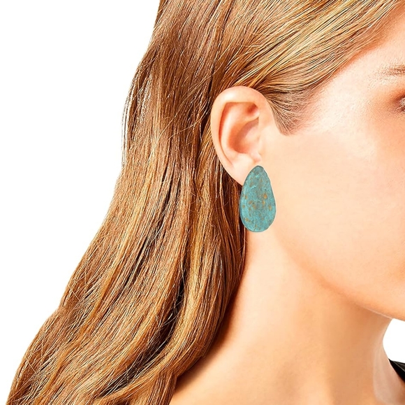 Robert Lee Morris SoHo Patina Disc Button Earrings - Picture 1 of 4